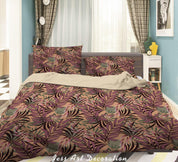 3D Plant Leaves Flower Pattern Quilt Cover Set Bedding Set Duvet Cover Pillowcases WJ 9077- Jess Art Decoration