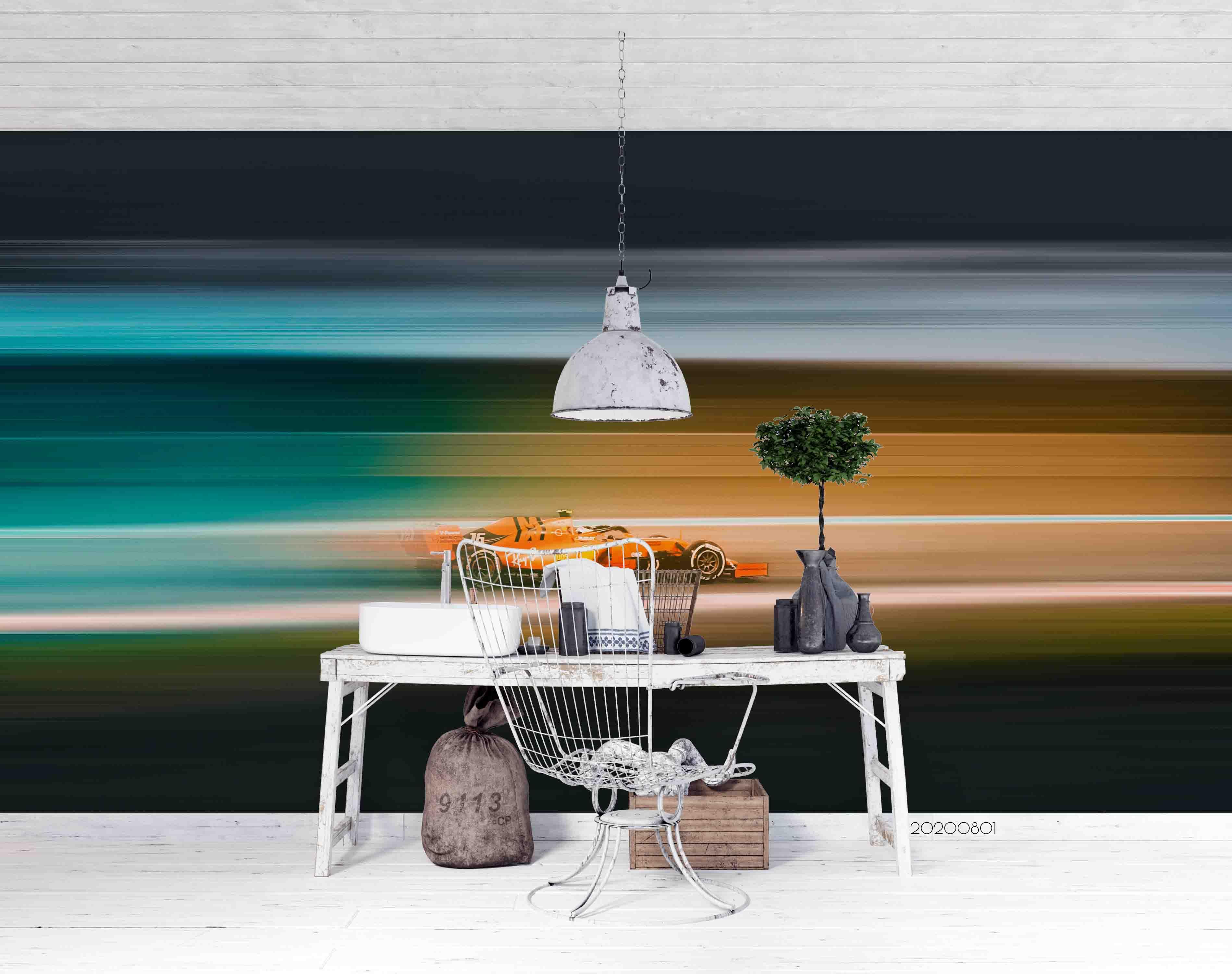 3D Racing Car Wall Mural Wallpaper SF 01- Jess Art Decoration