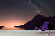 3D Night Sky Mountain Landscape Wall Mural Wallpaper LQH 510- Jess Art Decoration