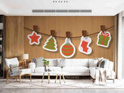 3D Cartoon Christmas Decorate Wall Mural Wallpaper SWW5147- Jess Art Decoration