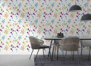 3D Fresh Plant Leaf Floral Fruit White Background Wall Mural Wallpaper GD 71- Jess Art Decoration
