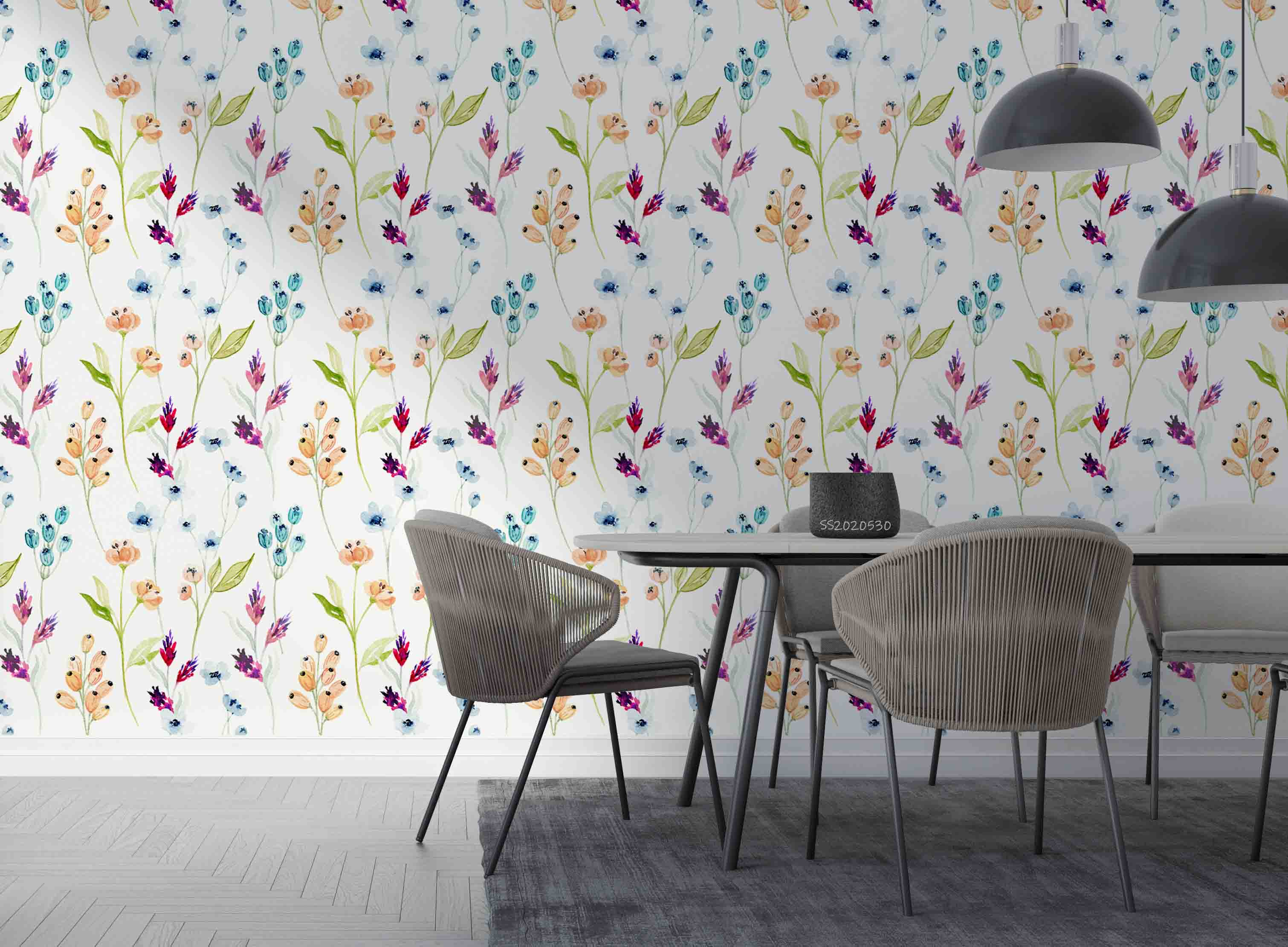 3D Fresh Plant Leaf Floral Fruit White Background Wall Mural Wallpaper GD 71- Jess Art Decoration