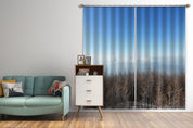 3D Winter Woods Cloud Scenery Curtains and Drapes GD 958- Jess Art Decoration