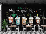 3D Bubble Tea Coffee Sippy Cup Wall Mural Wallpaper GD 1639- Jess Art Decoration