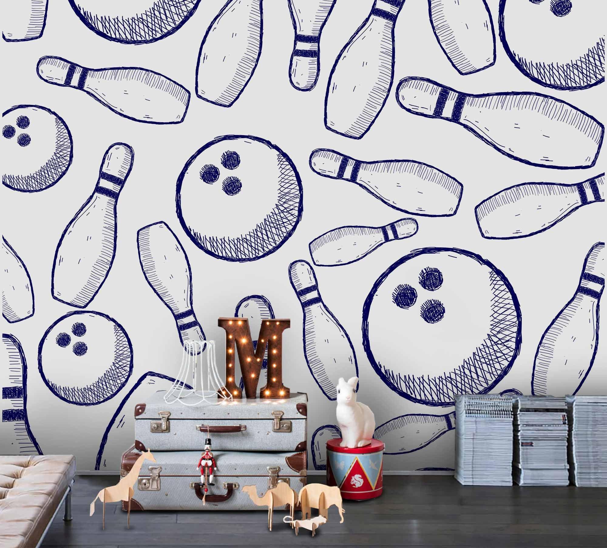 3D Bowling Pattern Wall Mural Wallpaper 15- Jess Art Decoration
