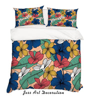 3D Hand Painted Flower Pattern Quilt Cover Set Bedding Set Pillowcases 161- Jess Art Decoration