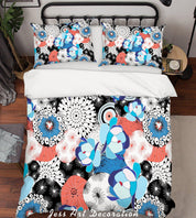 3D Abstract Floral Quilt Cover Set Bedding Set Pillowcases 06- Jess Art Decoration