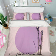 3D Purple Circle Quilt Cover Set Bedding Set Pillowcases 42- Jess Art Decoration