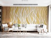 3D Geometric White Stripes Wall Mural Wallpaper GD 3095- Jess Art Decoration
