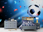 3D Realistic Football Sports Poster Confetti Wall Mural Wallpaper GD 2511- Jess Art Decoration