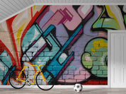 Abstract Graffiti Colorful Pattern Wallpaper urban graffiti wall mural for teen room, studio or feature wall - view 2