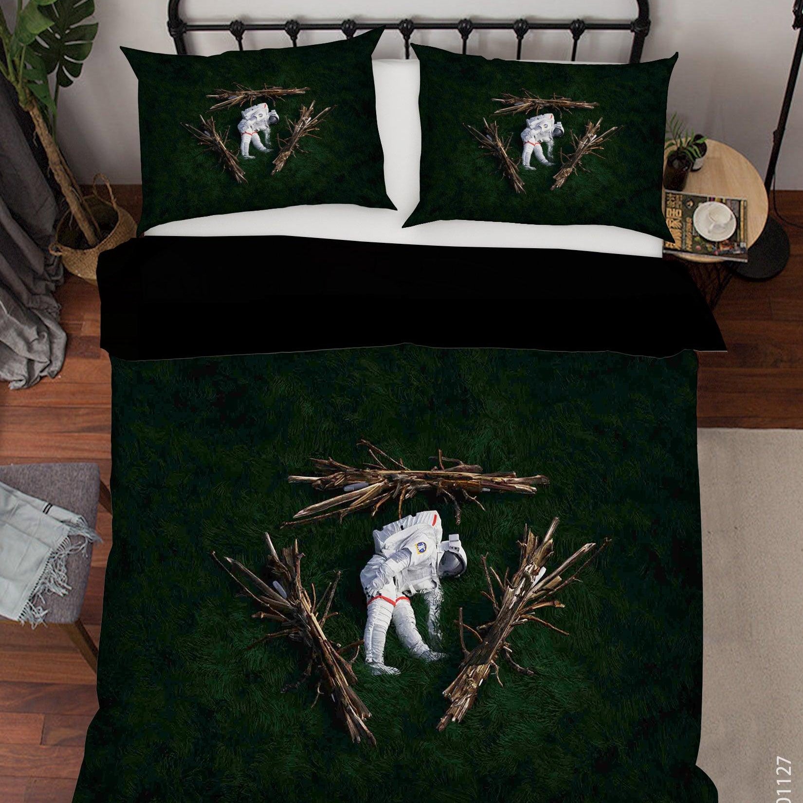 3D Abstract Dark Space Astronaut Quilt Cover Set Bedding Set Duvet Cover Pillowcases LXL- Jess Art Decoration