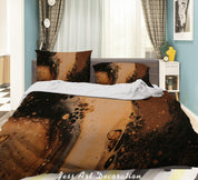 3D Abstract Brown Marble Texture Quilt Cover Set Bedding Set Duvet Cover Pillowcases 604- Jess Art Decoration