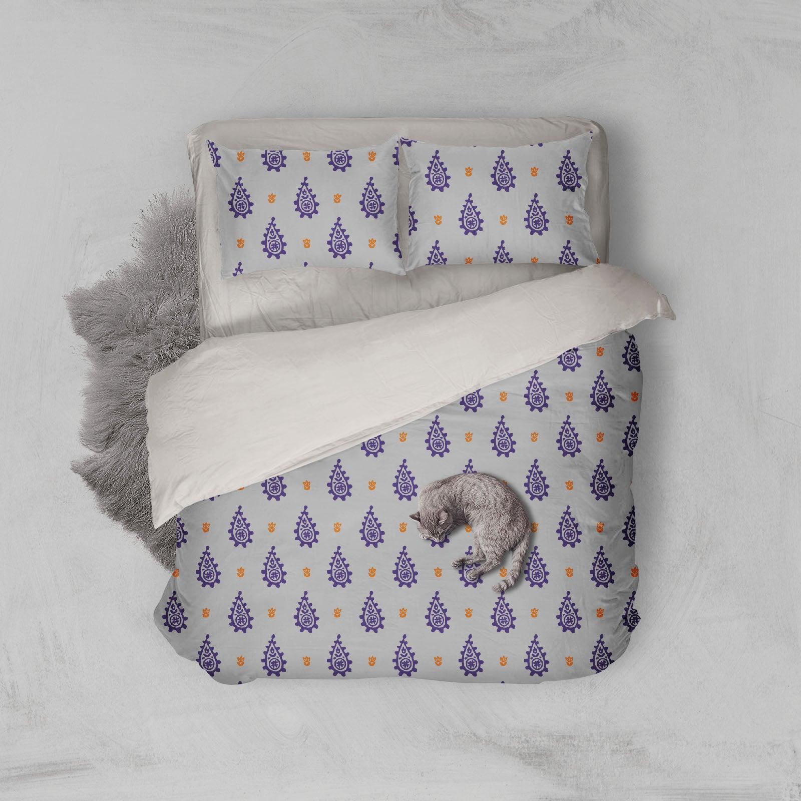 3D Violet Floral Pattern  Quilt Cover Set Bedding Set Pillowcases  36- Jess Art Decoration