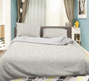 3D Hand Drawn Floral Leaf Pattern Quilt Cover Set Bedding Set Duvet Cover Pillowcases 115 LQH- Jess Art Decoration