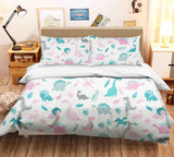 3D Dinosaur Green Quilt Cover Set Bedding Set Pillowcases 28- Jess Art Decoration