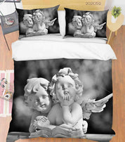 3D Art Angel Sculpture Quilt Cover Set Bedding Set Duvet Cover Pillowcases 205- Jess Art Decoration