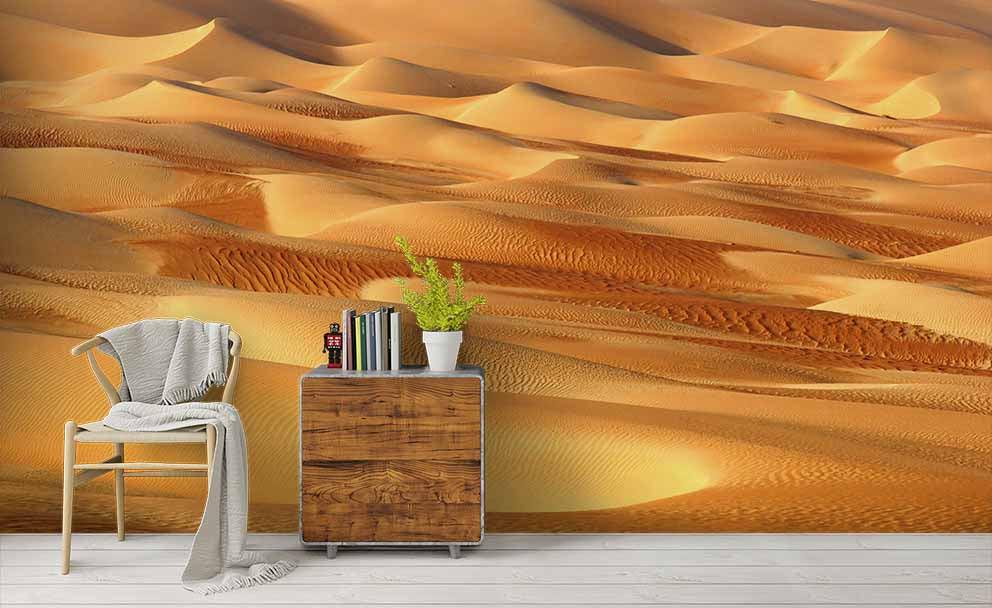 3D Golden Desert Wall Mural Wallpaper 149- Jess Art Decoration