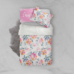 3D Watercolor Pink Floral Quilt Cover Set Bedding Set Pillowcases 38- Jess Art Decoration