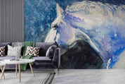 Steed Avatar Watercolor Contemporary Wallpaper contemporary street art wall mural for creative room or feature wall - view 2