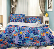 3D Colorful Floral Plant Bird Quilt Cover Set Bedding Set Duvet Cover Pillowcases LXL- Jess Art Decoration