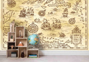 3D Old Nautical Map Wall Mural Wallpaper 28- Jess Art Decoration