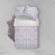 3D Purple Stripes Lavender Quilt Cover Set Bedding Set Pillowcases 34- Jess Art Decoration