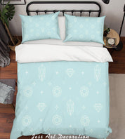 3D White Diamonds Decorative Pattern Quilt Cover Set Bedding Set Pillowcases 77- Jess Art Decoration