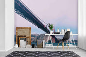 3D Suspension Bridge Sea Wall Mural Wallpaper SF88- Jess Art Decoration