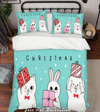 3D Color Cartoon Cat Dog Rabbit Quilt Cover Set Bedding Set Pillowcases  39- Jess Art Decoration