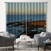 3D Sea Reef Mountain Landscape Curtains and Drapes GD 2636- Jess Art Decoration