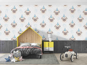 3D Cartoon Cute Pug Wall Mural Wallpaper LXL 332- Jess Art Decoration