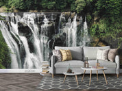 3D Green Forest Waterfall Landscape Wall Mural Wallpaper LQH 170- Jess Art Decoration