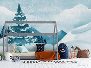 3D Watercolor Winter Forest Landscape Wall Mural Wallpaper LQH 339- Jess Art Decoration