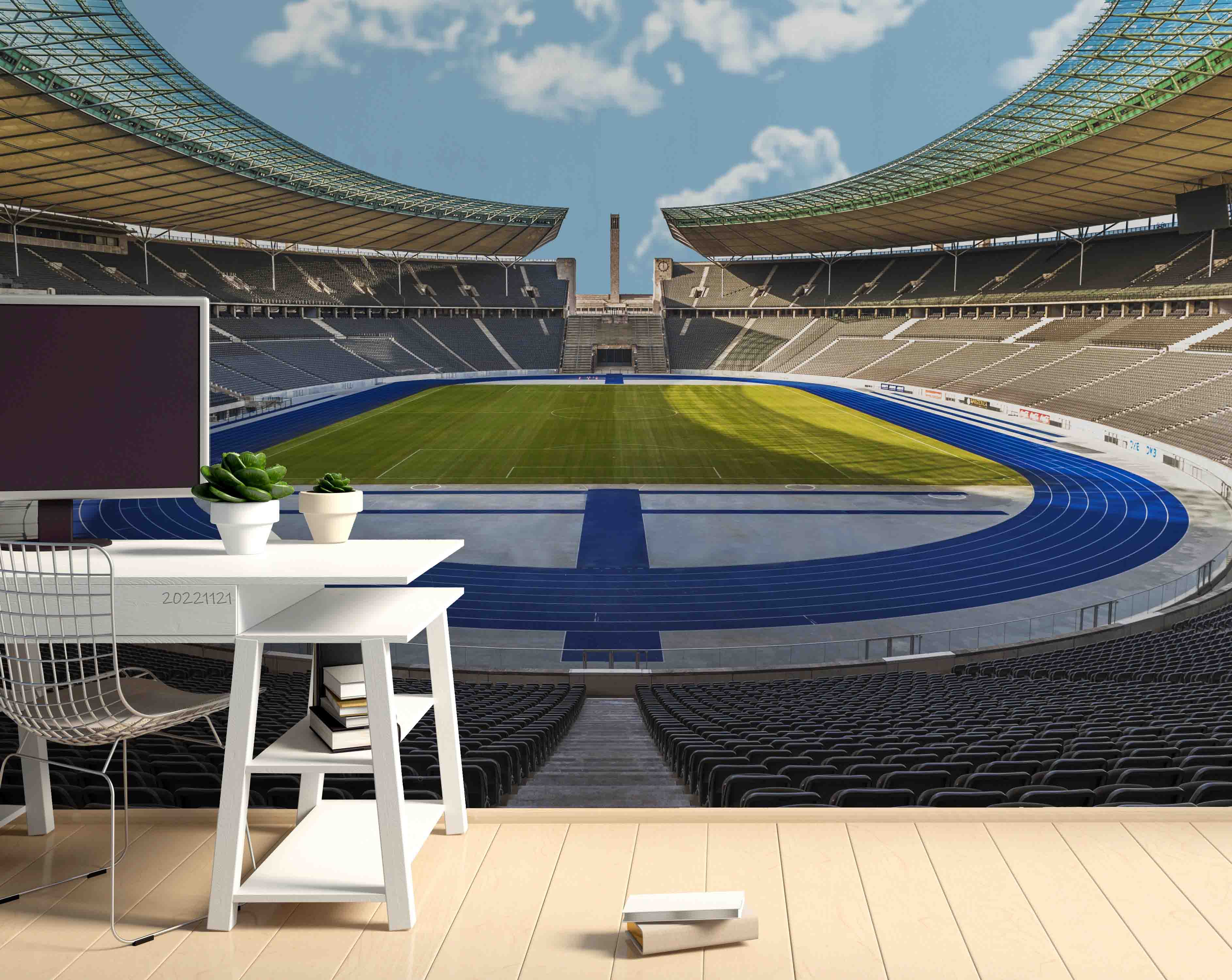 3D Germany Olympic Stadium Wall Mural Wallpaper GD 253- Jess Art Decoration