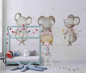 3D  Animal Cartoon Cute Watercolor Wall Mural Wallpaper SWW559- Jess Art Decoration