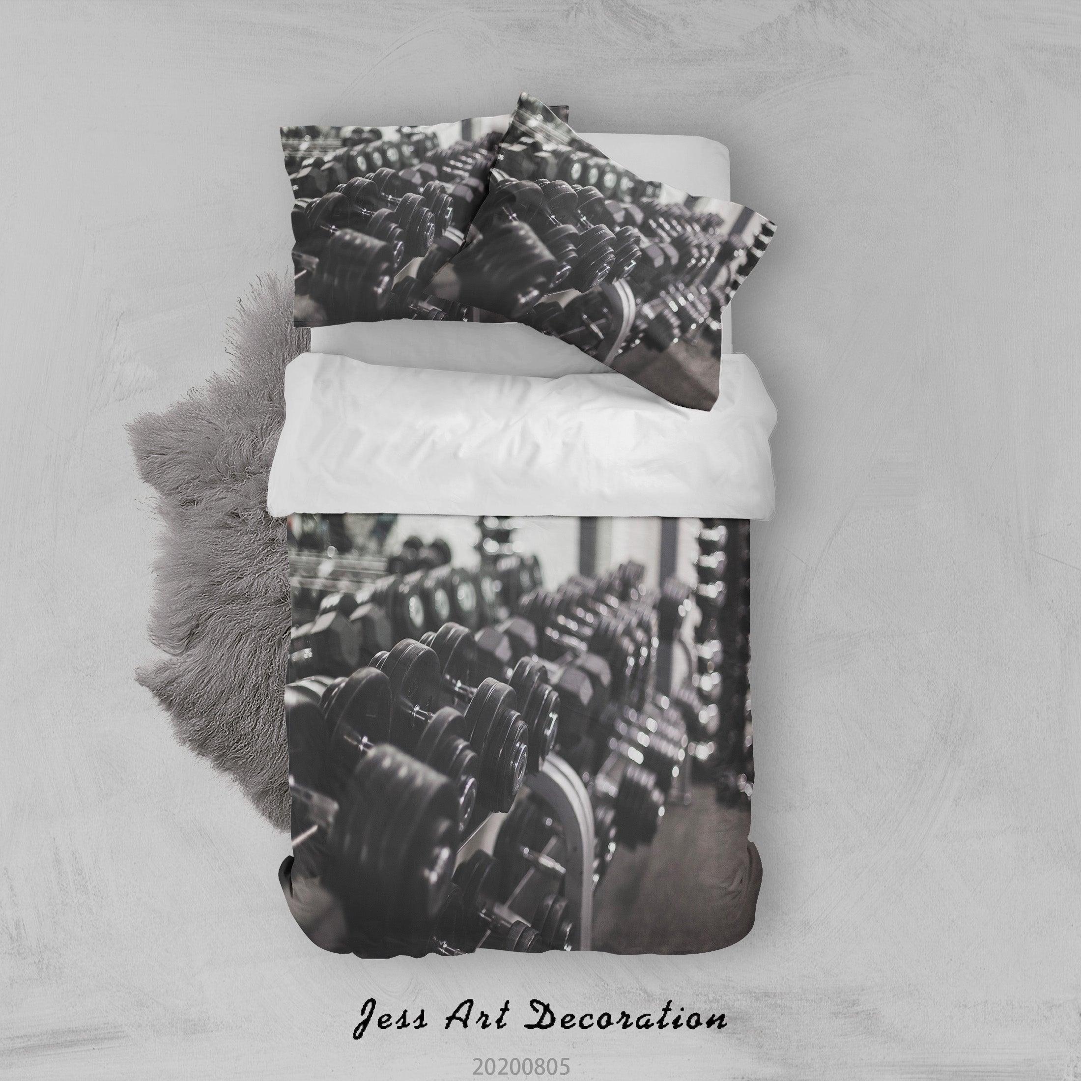 3D Gym Barbell Quilt Cover Set Bedding Set Duvet Cover Pillowcases LXL 305- Jess Art Decoration