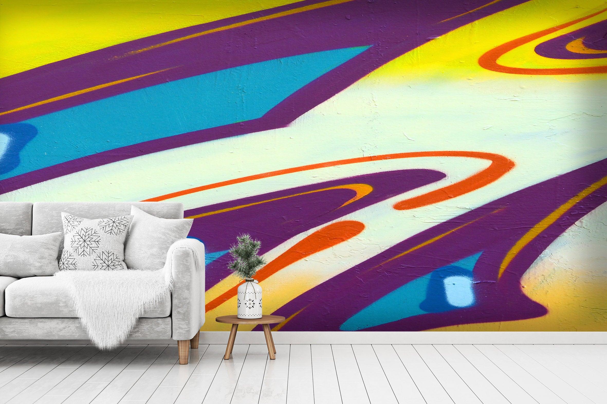 3D Abstract Colorful Graffiti Wall Mural Wallpaper 43- Jess Art Decoration