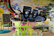 3D Abstract Shark Brick Graffiti Wall Mural Wallpaper 73- Jess Art Decoration