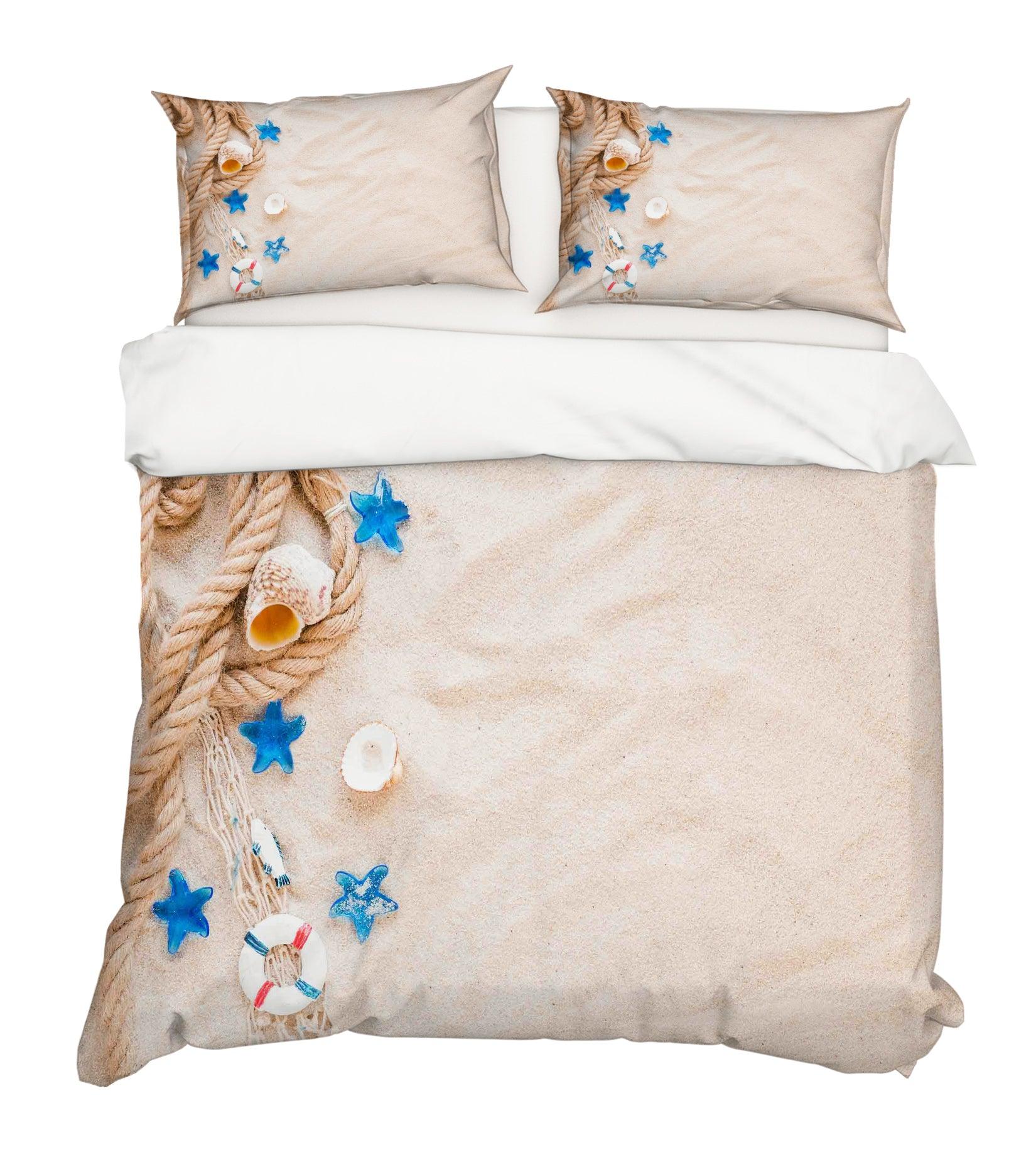 3D White Beach Shell Quilt Cover Set Bedding Set Pillowcases 81- Jess Art Decoration
