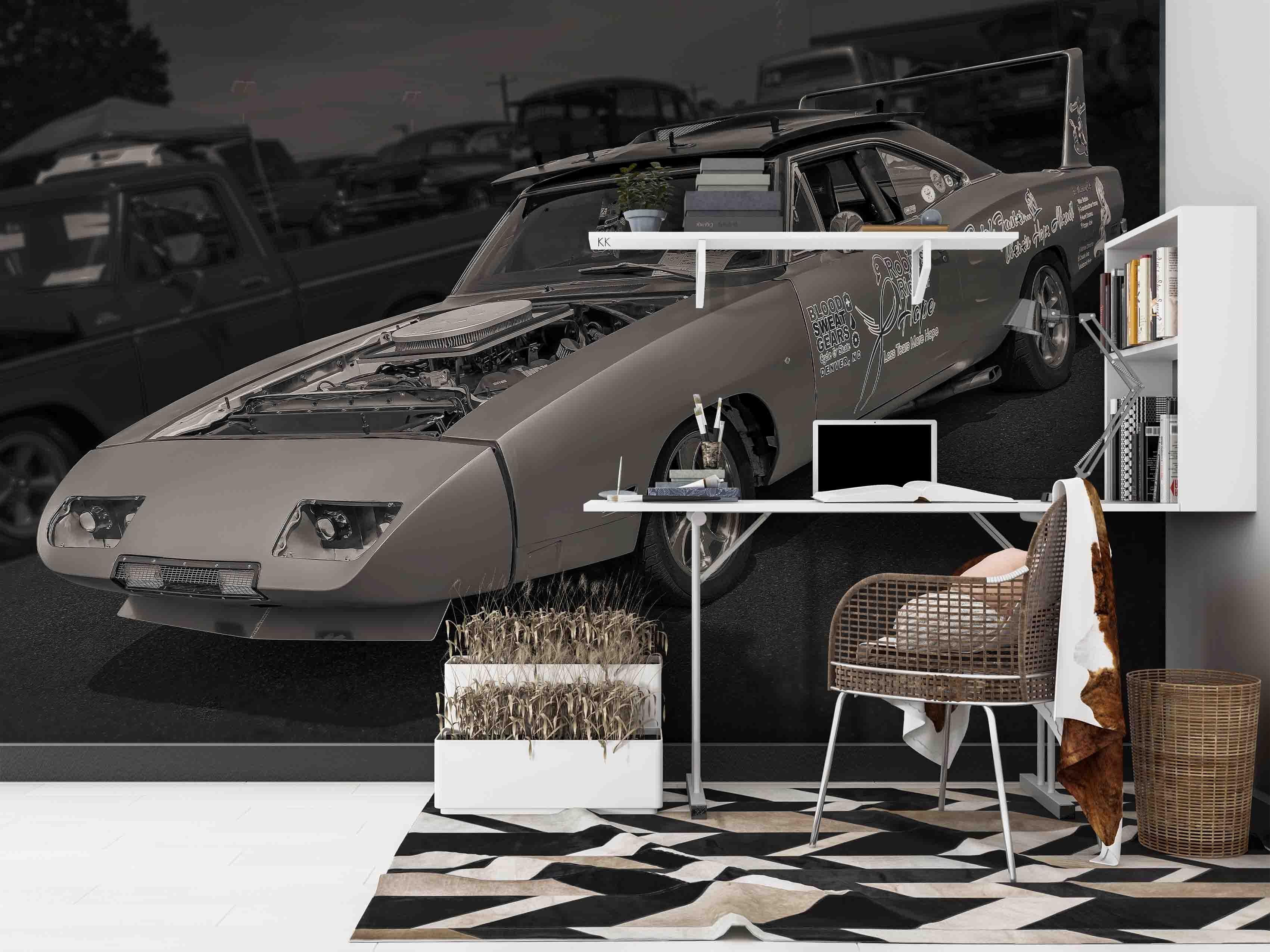 3D American Dodge Car Engine Wall Mural Wallpaper GD 3223- Jess Art Decoration