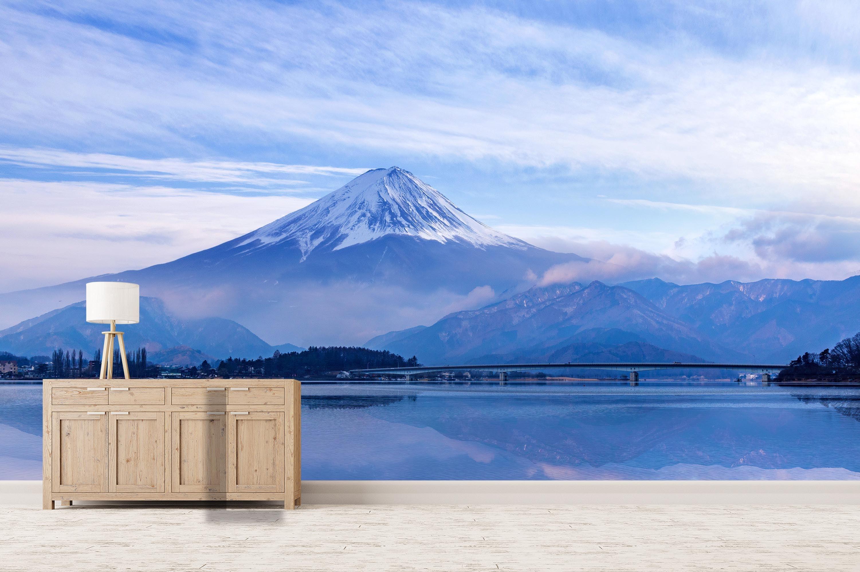 3D blue snow mountain wall mural wallpaper 60- Jess Art Decoration