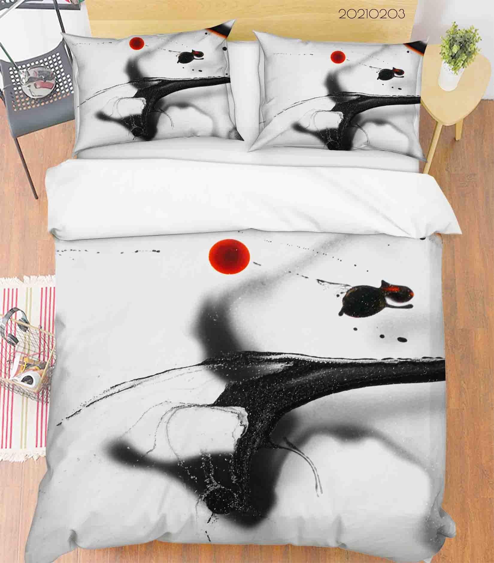 3D Abstract Black Marble Texture Quilt Cover Set Bedding Set Duvet Cover Pillowcases 6- Jess Art Decoration