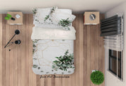 3D Green Leaf Geometry Quilt Cover Set Bedding Set Duvet Cover Pillowcases LQH A109- Jess Art Decoration