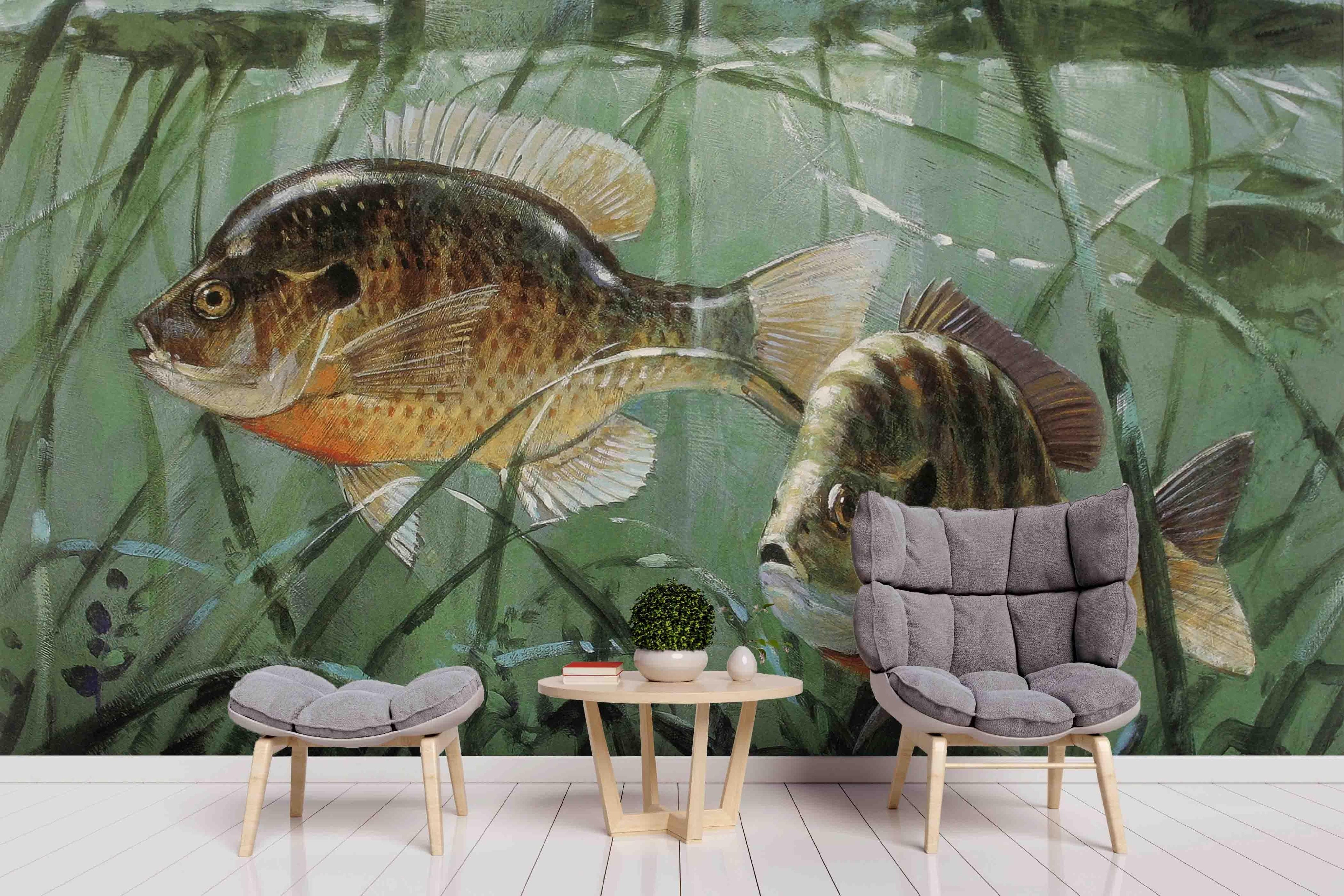 3D Underwater School Of Fish Wall Mural Wallpaper 55- Jess Art Decoration