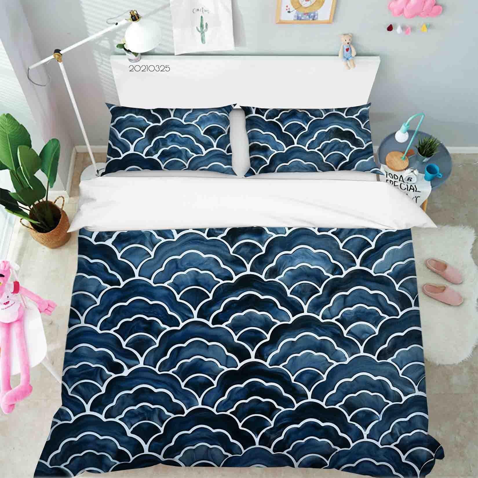 3D Abstract Japanese Pattern Quilt Cover Set Bedding Set Duvet Cover Pillowcases 210- Jess Art Decoration
