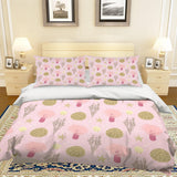 3D Cartoon Coral Pink Quilt Cover Set Bedding Set Pillowcases 52- Jess Art Decoration