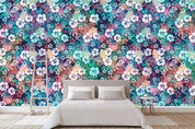 3D Hand Sketching Colorful Floral Plant Wall Mural Wallpaper LXL 1330- Jess Art Decoration