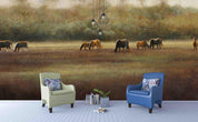 3D Grassland Horses Oil Painting Wall Mural Wallpaper 48- Jess Art Decoration