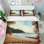 3D Beach Sea Quilt Cover Set Bedding Set Pillowcases 24- Jess Art Decoration
